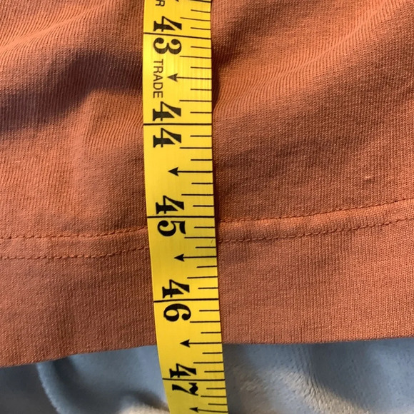 FRee people beach size XS on repeat terracotta clay color front pleat seams long - Picture 7 of 10